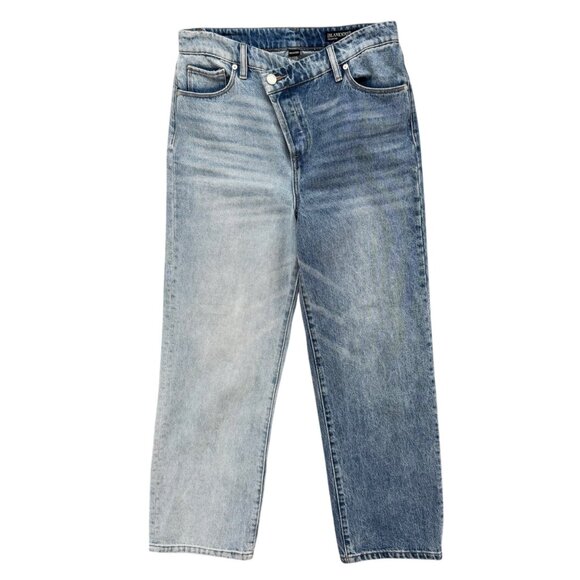 Blank NYC Denim - Blank NYC Baxter Ribcage Jeans Womens Blue 2 Tone Straight Leg Button Fly Sz 27